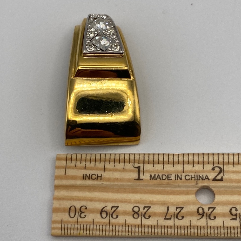 Vintage Givenchy bijoux , Art Deco style 18k gold plated ,crystal 1980 - Picture 6 of 8